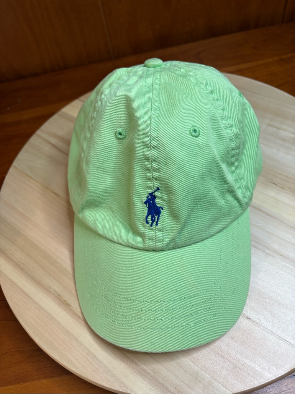 cotton baseball cap from Polo Ralph Lauren featuring an embroidered blue pony lo